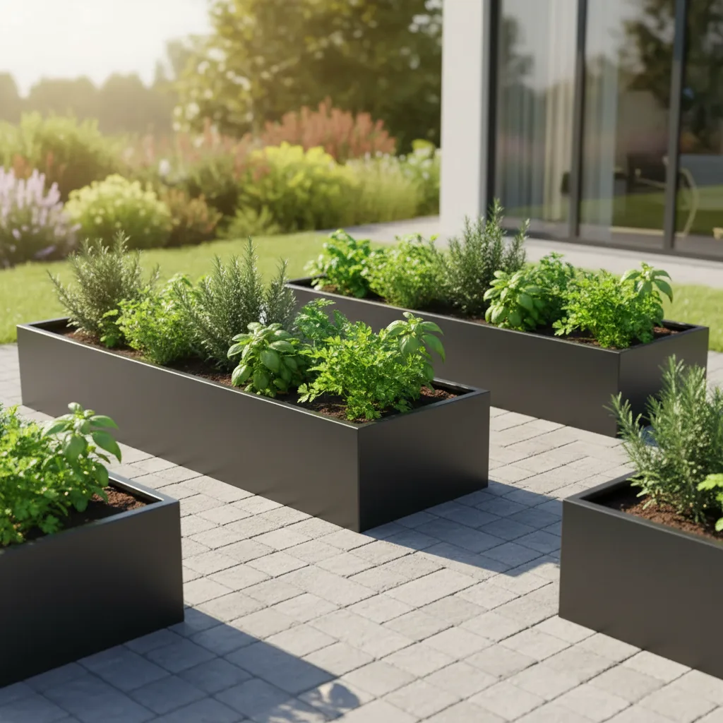 grosse Hochbeete aus Aluminium